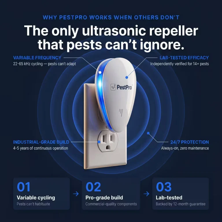 PestPro™ Ultrasonic Pest Repeller - Banish 14+ pests